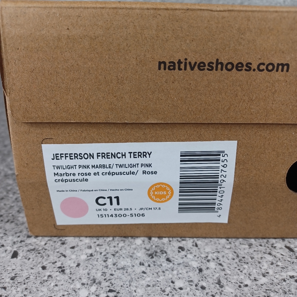 NATIVE Shoes Pink Kids Toddler Jefferson French Terry Slip-On Shoes - Picture 10 of 11